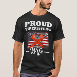T-shirt Plumber Fier Pipefitter Femme Drapeau Américain Pl