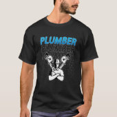 T-shirt Plumber Tool Plumbing Trade Construction Pipe Mast (Devant)
