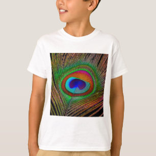 T-shirt Plume de paon cuivré vibrant
