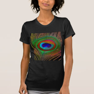 T-shirt Plume de paon cuivré vibrant