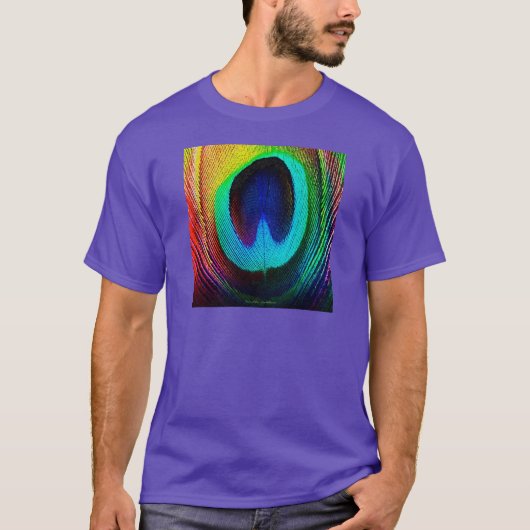 T-shirt Plume de paon vibrant (Devant)