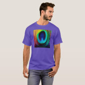 T-shirt Plume de paon vibrant (Devant entier)