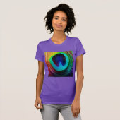 T-shirt Plume de paon vibrant (Devant entier)
