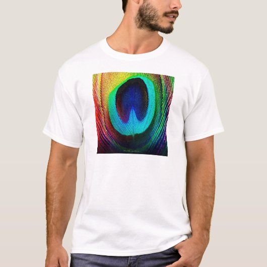 T-shirt Plume de paon vibrant (Devant)