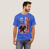 T-shirt Plumer American Flag Pipefitter Amérique 4e (Devant entier)