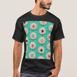 T-shirt Plumes de paon : Imaginaire bleu ivoire.