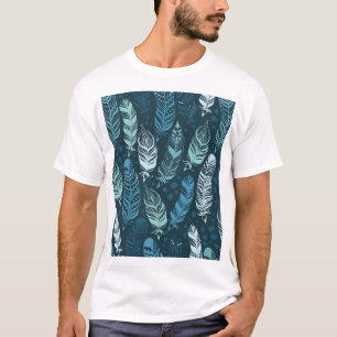 T-shirt Plumes ethniques : Motif coloré sans couture.