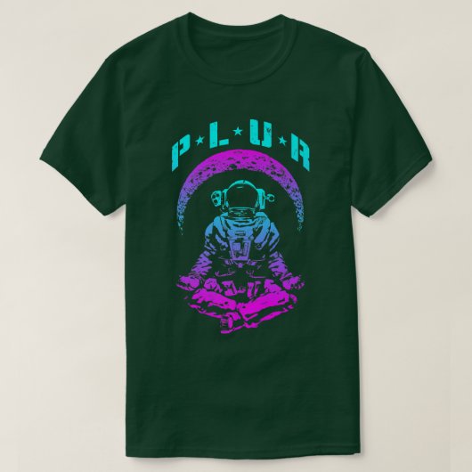 T-shirt PLUR Peace Love Unité Respect Techno Rave EDM Astr (Design devant)