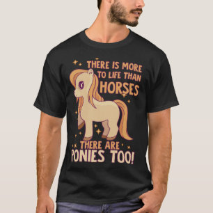 T-shirt Plus à la vie que les chevaux Poneys Équitation Ch