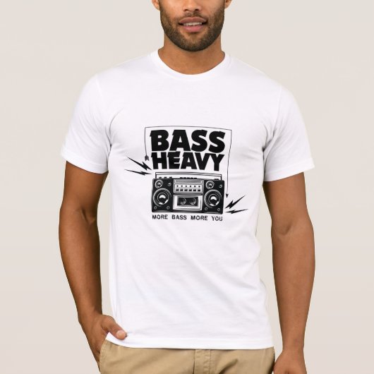 T-shirt Plus Bass Plus Vous Retro Bobox Design (Devant)