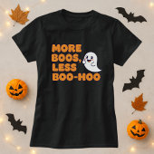 T-shirt Plus Boos Moins Boo-Hoo Halloween Ghost & Beverage