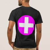 T-shirt Plus Connectez-vous en blanc avec Magenta (Dos)