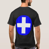T-shirt Plus dans le blanc avec le bleu (Dos)