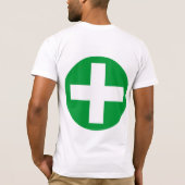 T-shirt Plus dans le blanc avec le vert (Dos)