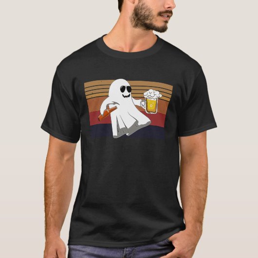 T-shirt Plus De Boos S'Il Vous Plaît Ghost Bière Halloween (Devant)