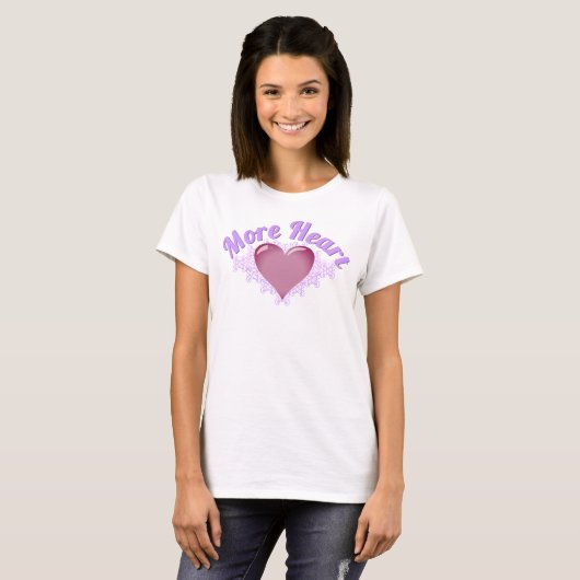 T-shirt Plus de femmes de coeur (Devant entier)