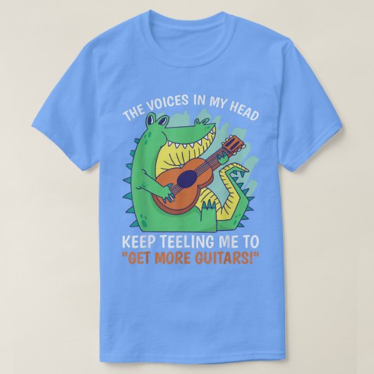 T-shirt Plus de guitares avec un dragon pour la musique (Design devant)