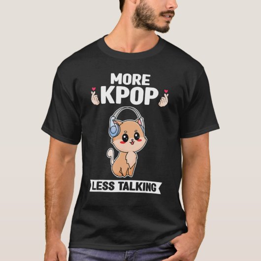 T-shirt plus de kpop moins de discussions Kpop (Devant)