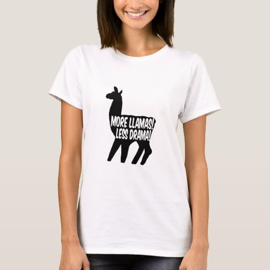 T-shirt Plus de lamas moins de drame (Devant)
