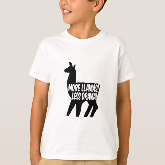 T-shirt Plus de lamas moins de drame (Devant)