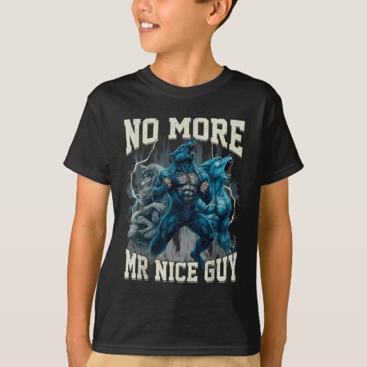 T-shirt Plus de Monsieur Gentil Mème de Loup Alpha Drôle P (Devant)