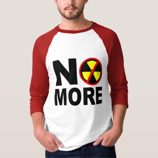 T-shirt Plus de slogan anti-nucléaire (Devant)