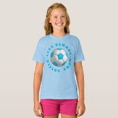 T-shirt Plus de soccer Turquoise (Devant entier)