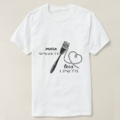 T-shirt Plus De Spaghetti, Moins De Upsetti. Chemise drôle (Design devant)
