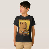 T-shirt Plus de Spaghetti Moins d'Upsetti Capyra mangeant (Devant entier)