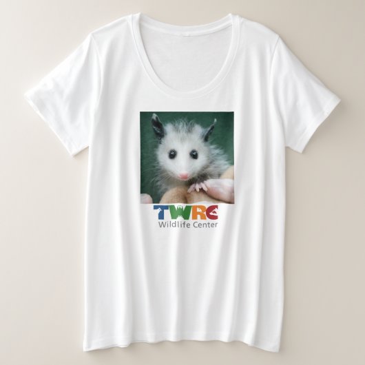 T-shirt plus de taille avec l'opossum (Design devant)
