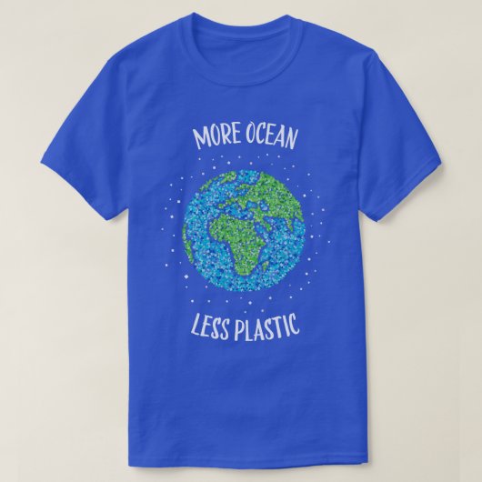 T-shirt Plus D'Océan Moins De Plastique Changement Climati (Design devant)