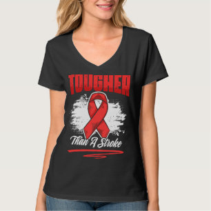 T-shirt Plus Dur Qu'Un Survivant De L'Attaque Rouge Ruban 