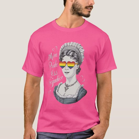 T-shirt Plus Fierté Moins Préjudice Funny LGBT Pride Mois (Devant)