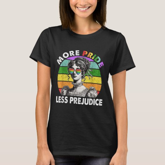 T-shirt Plus Fierté Moins Préjugé Mois De Fierté Lgbtq Gay (Devant)