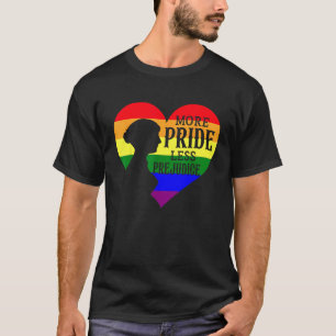 T-shirt Plus Fierté Moins Préjugés Lgbt Gay Fière Ally Fie