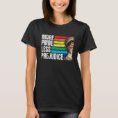 T-shirt Plus Fierté Moins Préjugés Lgbt Gay Fière Ally Fie (Devant)