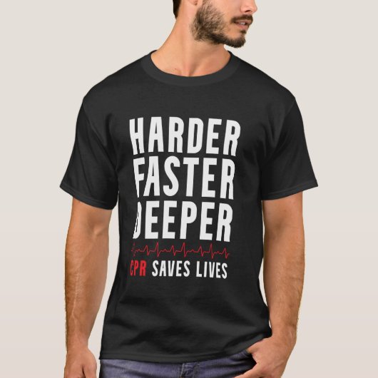T-shirt Plus fort Plus rapide Plus profond Service de sauv (Devant)