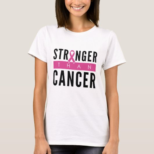 T-shirt Plus fort que le cancer (Devant)