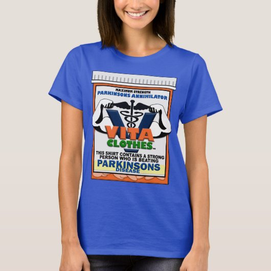 T-shirt Plus forte que la maladie de Parkinsons (Devant)