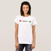 T-shirt Plus Golf Equals Happy Face (Devant entier)