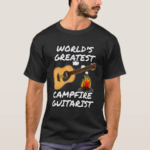 T-shirt Plus Grand Guitariste de Feu de Camp Musique de Ca