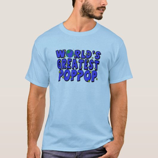 T-shirt Plus grand PopPop du monde (Devant)