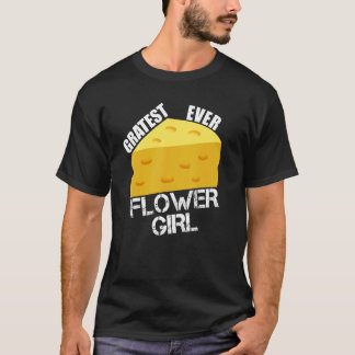 T-shirt Plus Grande Fille Fleur jamais Mariage Fête Amuse