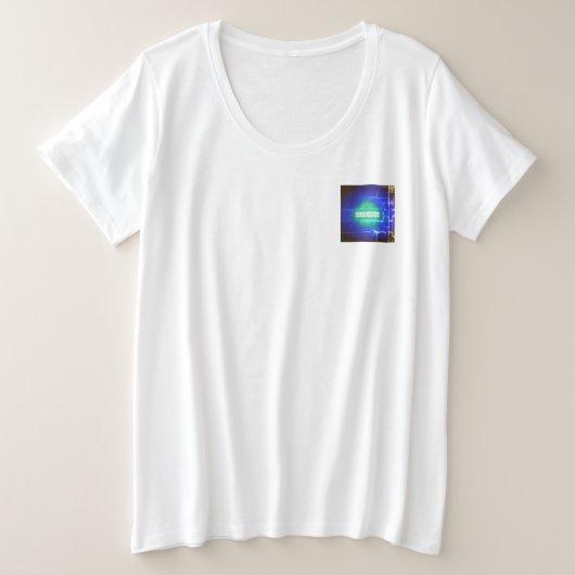 T-Shirt plus grootte vrouwen FIBROMYALGIA DESIGN (Design voorkant)