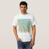 T-shirt Plus heureuse qu'une licorne mangeant le gâteau (Devant entier)