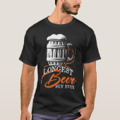 T-shirt Plus longue course de bière jamais exécutée (Devant)
