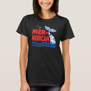 T-shirt Plus Mermaid 4 juillet