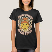 T-shirt Plus Mignon Patch de Citrouilles Groovy Smiley Pai (Devant)