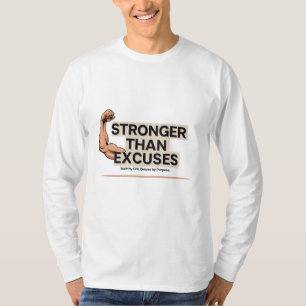 T-shirt Plus puissant que l'Excusse Graphique Coeur Manc