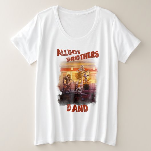T-shirt Plus Size avec Allbot Brother's Band / BSR (Design devant)